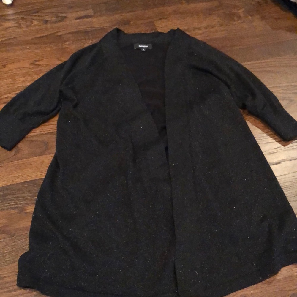 Black sparkle cardigan! EUC!